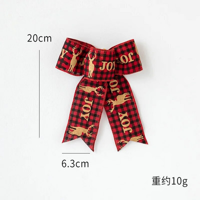 Csomós karácsonyi díszek Ajándék csomó szalag Karácsonyfa Esküvői Születésnapi Ünnep Hangulatos Medál Dísz Íjak Barkács kiegészítők