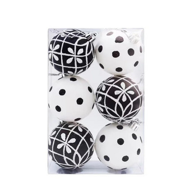 6GAB 6CM Ziemassvētku bumbu rotājums Ziemassvētku eglītes piekarināms kulons Ornamnet festivāla dekors