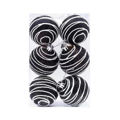 6GAB 6CM Ziemassvētku bumbu rotājums Ziemassvētku eglītes piekarināms kulons Ornamnet festivāla dekors