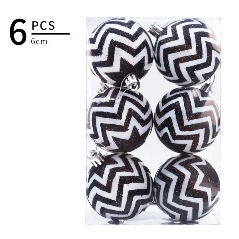 6GAB 6CM Ziemassvētku bumbu rotājums Ziemassvētku eglītes piekarināms kulons Ornamnet festivāla dekors