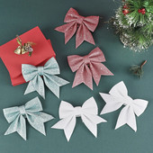 Božićna biserna mašna od pamučnog zlata u prahu Božićni ukrasi za zabavu Božićno drvce Svjetlucavi ukrasi Viseći mašni Privjesak za vijenac