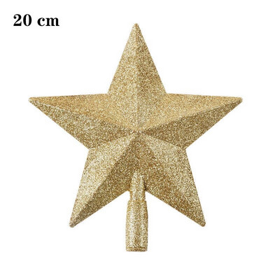 Zvijezda na vrhu božićnog drvca 15/20 cm Božićni ukrasi Sjajni zlatni prah Petokraka zvijezda Novogodišnji ukrasi Božićni ukrasi