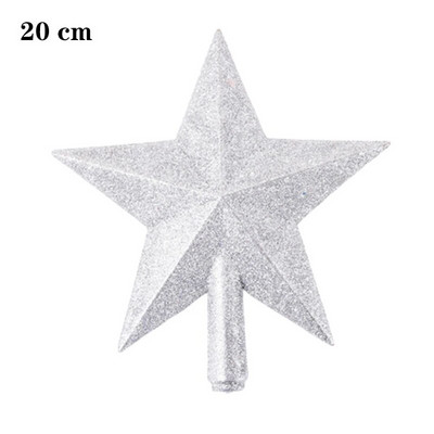 Zvijezda na vrhu božićnog drvca 15/20 cm Božićni ukrasi Sjajni zlatni prah Petokraka zvijezda Novogodišnji ukrasi Božićni ukrasi