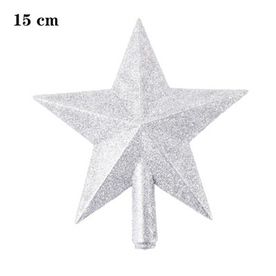 Zvijezda na vrhu božićnog drvca 15/20 cm Božićni ukrasi Sjajni zlatni prah Petokraka zvijezda Novogodišnji ukrasi Božićni ukrasi