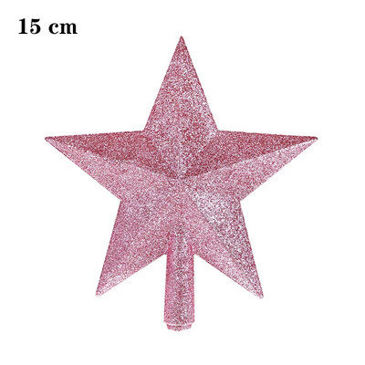 Zvijezda na vrhu božićnog drvca 15/20 cm Božićni ukrasi Sjajni zlatni prah Petokraka zvijezda Novogodišnji ukrasi Božićni ukrasi