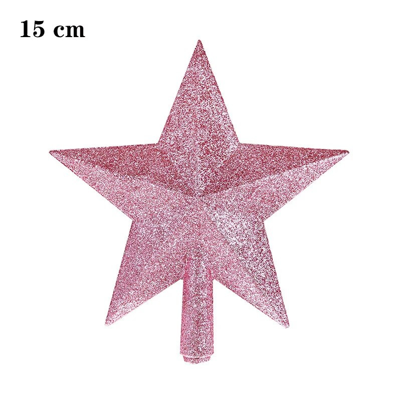 Zvijezda na vrhu božićnog drvca 15/20 cm Božićni ukrasi Sjajni zlatni prah Petokraka zvijezda Novogodišnji ukrasi Božićni ukrasi