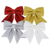 Božićna svjetlucava mašna Dekoracija DIY Božićno drvce Bowknot Viseći ukrasi Sretan Božićni dar Nova godina 2024. Navidad