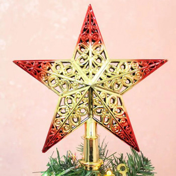 Коледна елха с пет лъча Хотели със звезди Нова година Издръжлива куха многоцветна неизбледняваща пластмаса Триизмерна