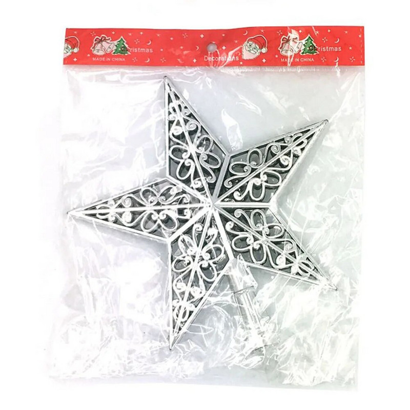 Penkiakampiai Kalėdų eglutės žvaigždučių viešbučiai Naujieji Metai Patvarus Tuščiaviduris Daugiaspalvis Neblunkantis plastikinis trimatis