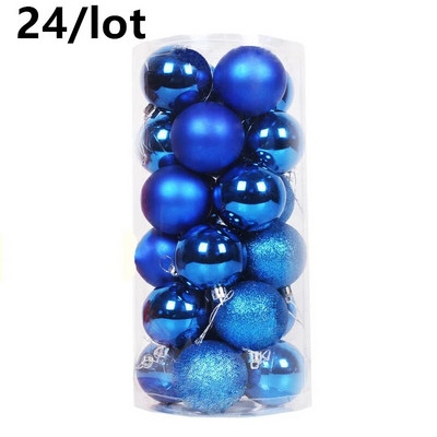 3 cm-es 24db karácsonyi bálok karácsonyfára akasztó díszek otthoni csecsebecse golyó újévi Navidad party dekorációs kellékek
