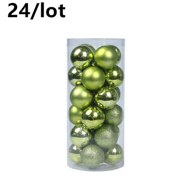 3 cm-es 24db karácsonyi bálok karácsonyfára akasztó díszek otthoni csecsebecse golyó újévi Navidad party dekorációs kellékek