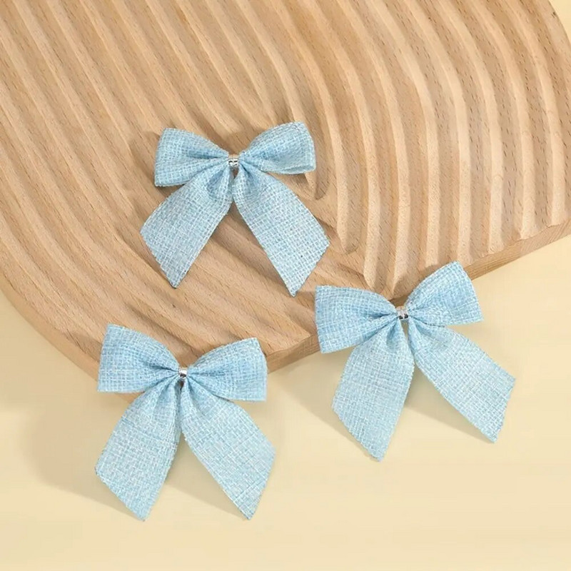 Módna vianočná kockovaná mašľa, rôzne štýly, roztomilá mäkká látková vianočná girlanda, viacúčelová kockovaná mašľa, prívesok na vianočný stromček.