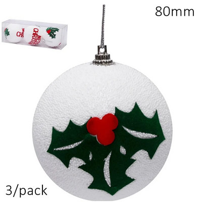 Promocija - Božićna ukrasna kugla, ukras od jabuke 60 mm, 6/pak