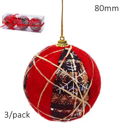 Promocija - Božićna ukrasna kugla, ukras od jabuke 60 mm, 6/pak