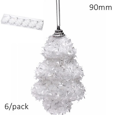 Promocija - Božićna ukrasna kugla, ukras od jabuke 60 mm, 6/pak