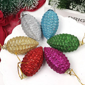 6 gab. 7 cm Ziemassvētku balles Jaungada noformējums 2023. gada ģimenes istabas noformējums Jaungada rotaļlietas Dažādas Ziemassvētku eglīšu dekoru formas