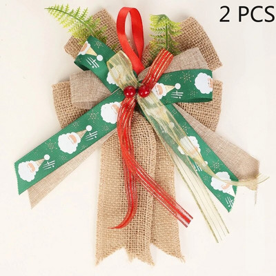 Ukrasi za božićno drvce 2 KOM. Poklon mašne Božićne omotne mašne s vrpcom za poklone, cvjećare, bukete, ukrasne košarice Božićni ukrasi