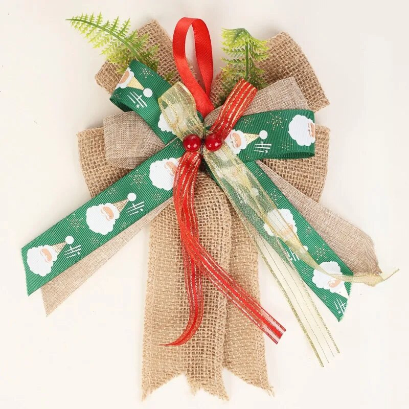 Ukrasi za božićno drvce 2 KOM. Poklon mašne Božićne omotne mašne s vrpcom za poklone, cvjećare, bukete, ukrasne košarice Božićni ukrasi