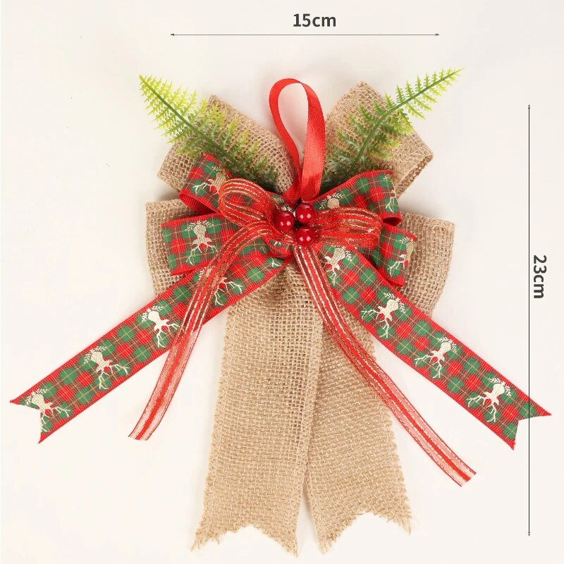 Ukrasi za božićno drvce 2 KOM. Poklon mašne Božićne omotne mašne s vrpcom za poklone, cvjećare, bukete, ukrasne košarice Božićni ukrasi