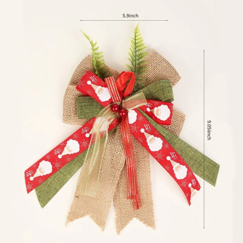 Ukrasi za božićno drvce 2 KOM. Poklon mašne Božićne omotne mašne s vrpcom za poklone, cvjećare, bukete, ukrasne košarice Božićni ukrasi