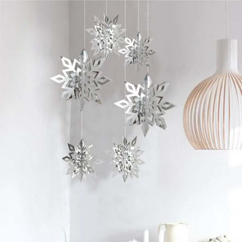 18 komada božićnih visećih snježnih pahuljica za vrata, zidne vješalice za prozore
