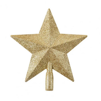 15 см звездно дърво с блясък на златен прах Многоцветни петолъчни звезди Декорация Коледно дърво Топ Парти консумативи