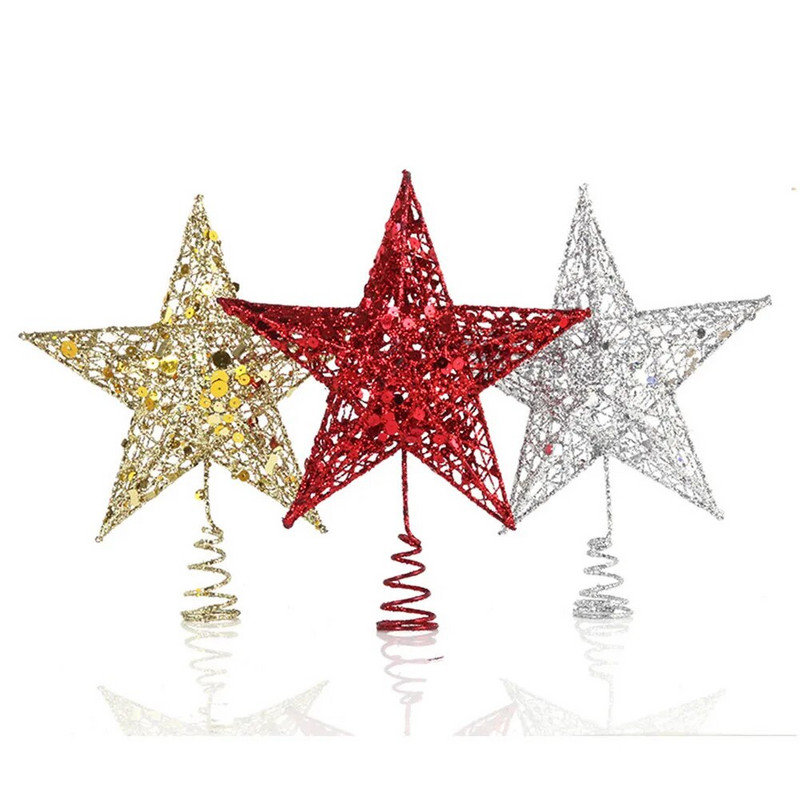 Trblietavé vianočné hviezdy, ozdoby na vianočný stromček, pre domácu záhradnú párty, dekorácie, vianočné dekorácie, kovové hviezdy 20 cm