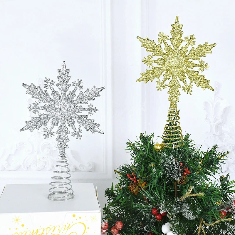 Božićno drvce Topper Star Božićno drvce Snježne pahuljice Ukrasi Božićni ukrasi za dom Nova godina Noel Navidad Natalni dar 2024.