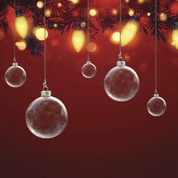 5τμχ Χριστουγεννιάτικη Διαφανής Μπάλα Πλαστικά Χριστουγεννιάτικα Δέντρα Ανοιχτό Κουτί Μπαλών Μπιχλιμπίδι Στολίδι Δώρο Γάμου Δώρο Δώρο Διακόσμηση σπιτιού