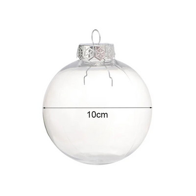 5 vnt kalėdinis skaidrus rutulys plastikinės Kalėdų eglutės atvira rutulinė dėžutė, papuoštas vestuvių dovana, dovana vakarėlio namų dekoravimui