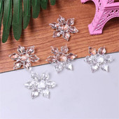 12GAB Ziemassvētku rotājumi mājām Dzidra kristāla sniegpārsla Ziemassvētku eglīšu rotājumi, piekārti DIY pērlīšu aizkaru mājas dekorēšana