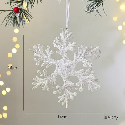 Božićni ukras u obliku pahuljica Božićno drvce Viseći ukrasi Noel dekor Feliz Navidad Božićni privjesak Sretan božićni ukras za dom