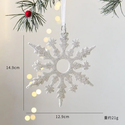 Božićni ukras u obliku pahuljica Božićno drvce Viseći ukrasi Noel dekor Feliz Navidad Božićni privjesak Sretan božićni ukras za dom