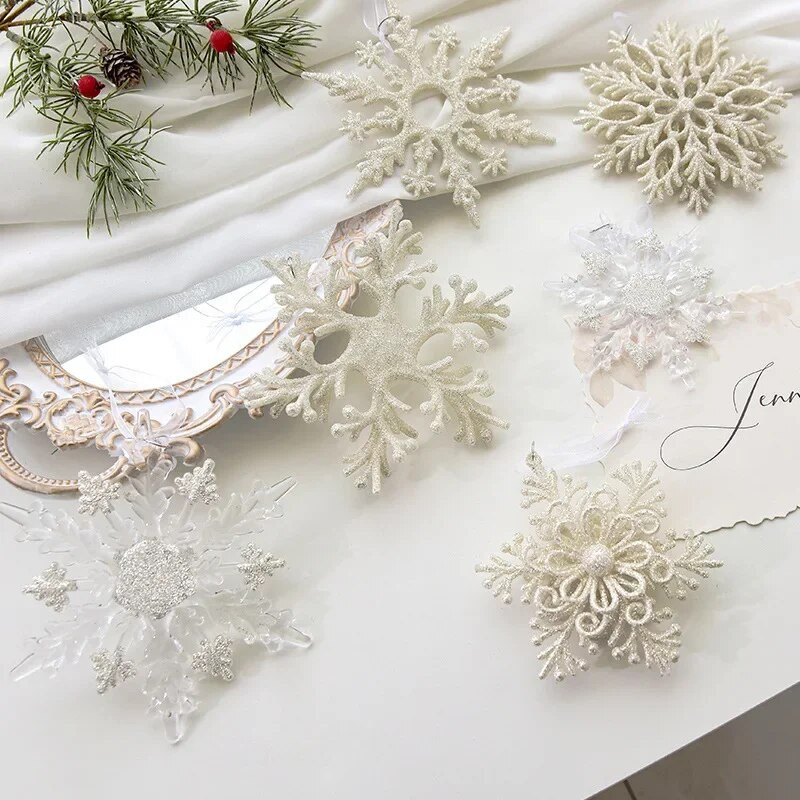 Božićni ukras u obliku pahuljica Božićno drvce Viseći ukrasi Noel dekor Feliz Navidad Božićni privjesak Sretan božićni ukras za dom