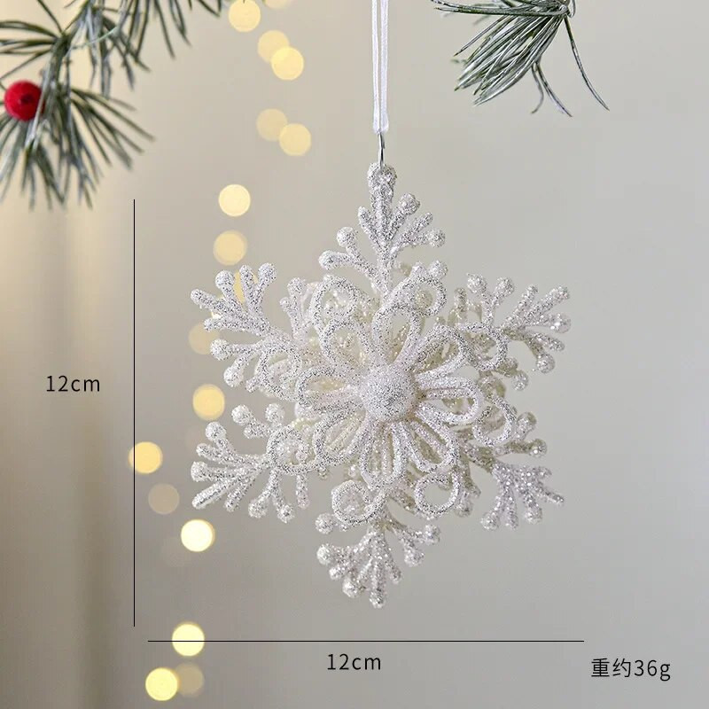 Božićni ukras u obliku pahuljica Božićno drvce Viseći ukrasi Noel dekor Feliz Navidad Božićni privjesak Sretan božićni ukras za dom