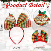 Jauni sequins iridescence Snowflake tauriņš Hair Band Ziemassvētku festivāla tematiskā ballīte Cosplay Girls Dekoratīvs matu rotājums