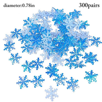 1 pakuotė kalėdinių snaigės formos konfeti festivalio papuošalų vakarėlio dekoratyviniai blizgantys konfeti namų stalo sienelės konfeti