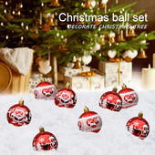 9 kom/set 6 cm plastične kuglice za božićno drvce Viseći ukrasi Božićni ukrasi Kutija za kućni novogodišnji poklon 2022. Natal Navidad privjesak