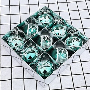 9 kom/set 6 cm plastične kuglice za božićno drvce Viseći ukrasi Božićni ukrasi Kutija za kućni novogodišnji poklon 2022. Natal Navidad privjesak