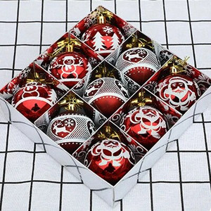 9 kom/set 6 cm plastične kuglice za božićno drvce Viseći ukrasi Božićni ukrasi Kutija za kućni novogodišnji poklon 2022. Natal Navidad privjesak