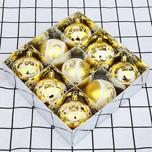 9 kom/set 6 cm plastične kuglice za božićno drvce Viseći ukrasi Božićni ukrasi Kutija za kućni novogodišnji poklon 2022. Natal Navidad privjesak