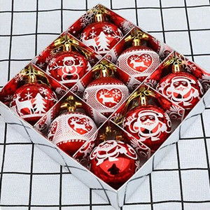 9 kom/set 6 cm plastične kuglice za božićno drvce Viseći ukrasi Božićni ukrasi Kutija za kućni novogodišnji poklon 2022. Natal Navidad privjesak