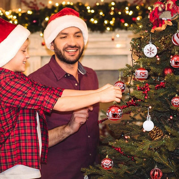 9τμχ/σετ 6cm Πλαστικές μπάλες για χριστουγεννιάτικο δέντρο Κρεμαστά στολίδια Χριστουγεννιάτικα στολίδια Σπίτι Πρωτοχρονιάτικο Δώρο 2022 Κρεμαστό Natal Navidad