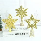 1gb zelta sudrabaini mirdzoša piecstaru zvaigzne, doba Ziemassvētku eglītes virsma plastmasas Ziemassvētku dekorēšana mājas ballītei Ziemassvētku eglīšu rotājumi