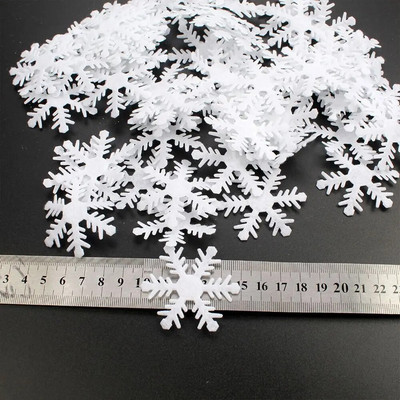 500gab Jaungada ballītes sienas uzlīmes ornaments logs Priecīgus Ziemassvētku aplikācijas Ziemassvētku dekors baltas sniegpārsliņas neaustas uzlīmes