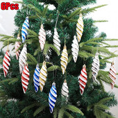 6Pcs Božićna viseća kuglica s privjeskom DIY Božićni ukrasi za božićno drvce Pokloni Dom Nova godina Navidad Pribor za božićne ukrase