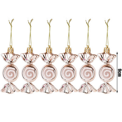 6Pcs Božićna viseća kuglica s privjeskom DIY Božićni ukrasi za božićno drvce Pokloni Dom Nova godina Navidad Pribor za božićne ukrase