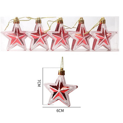 6Pcs Božićna viseća kuglica s privjeskom DIY Božićni ukrasi za božićno drvce Pokloni Dom Nova godina Navidad Pribor za božićne ukrase