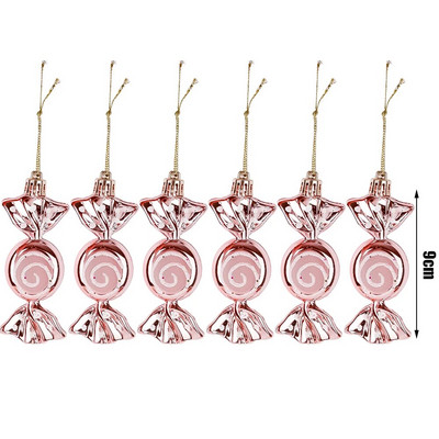 6Pcs Božićna viseća kuglica s privjeskom DIY Božićni ukrasi za božićno drvce Pokloni Dom Nova godina Navidad Pribor za božićne ukrase