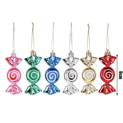 6Pcs Božićna viseća kuglica s privjeskom DIY Božićni ukrasi za božićno drvce Pokloni Dom Nova godina Navidad Pribor za božićne ukrase